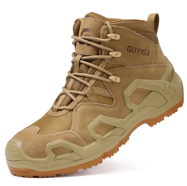 Men’s Safety Work Shoes Steel Toe Anti-Smash Puncture-Proof Non-Slip Wear-Resistant Construction Shoes for All Seasons