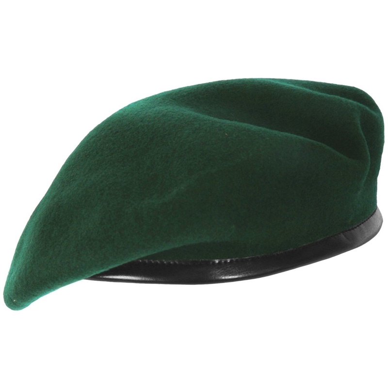 OEM Classic French Military Beret With Soft Black Leather