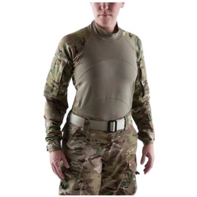 Camiseta de combate táctica de tejido de camuflaje militar Traje de rana