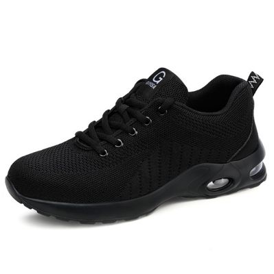 Calzado de seguridad de pie de acero ligero para hombres Calzado de seguridad de acero ligero para hombres Calzado respiratorio antiestático resistente a los pinchazos Cojín de aire Calzado de trabajo