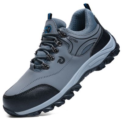 Calzado de trabajo de seguridad impermeable para todas las estaciones para hombres de acero anti-puñeta anti-rompe anti-punción protección de placa de acero para el sitio de construcción