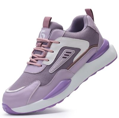 Calzado de trabajo de seguridad para mujeres Calzado de trabajo transfronterizo de verano ligero, cómodo y resistente a los golpes